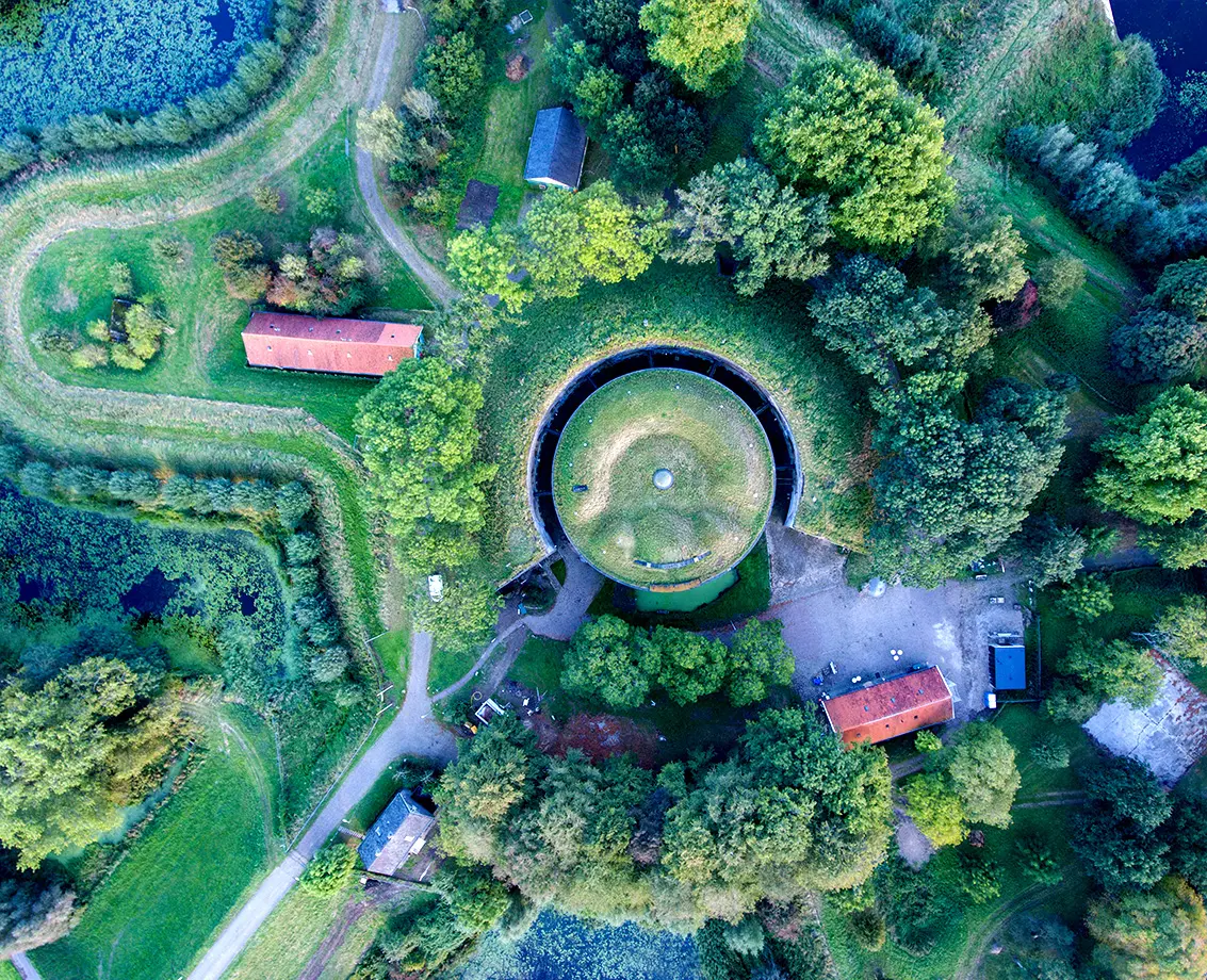 Aerial view of premium land development