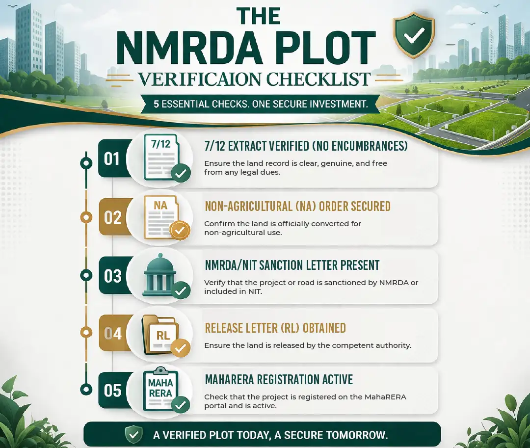 Step-by-Step Guide to Plot Registration in Nagpur (NMRDA/NIT) Infographic